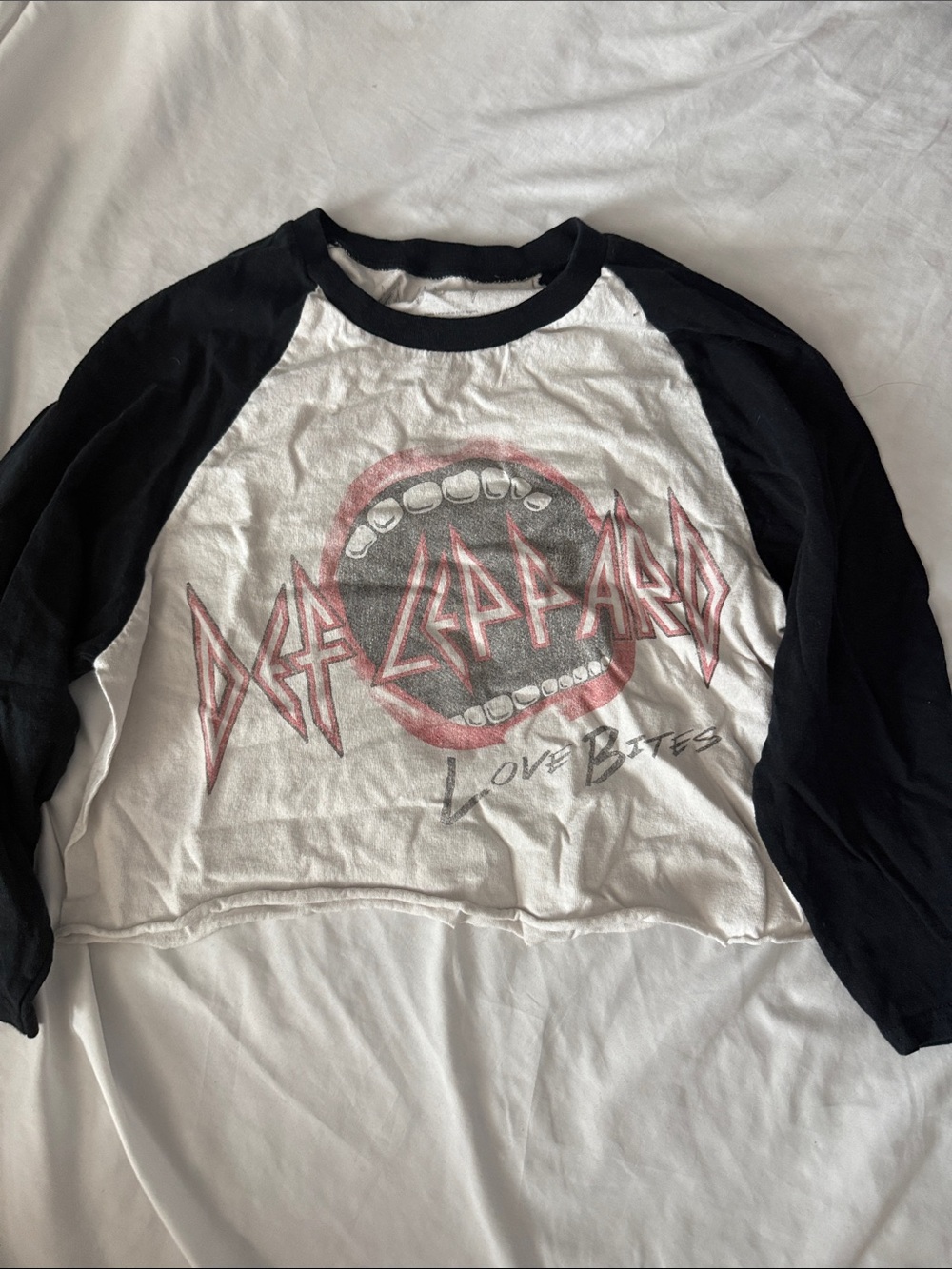 'Love Bites' Raglan Tee - Black & White